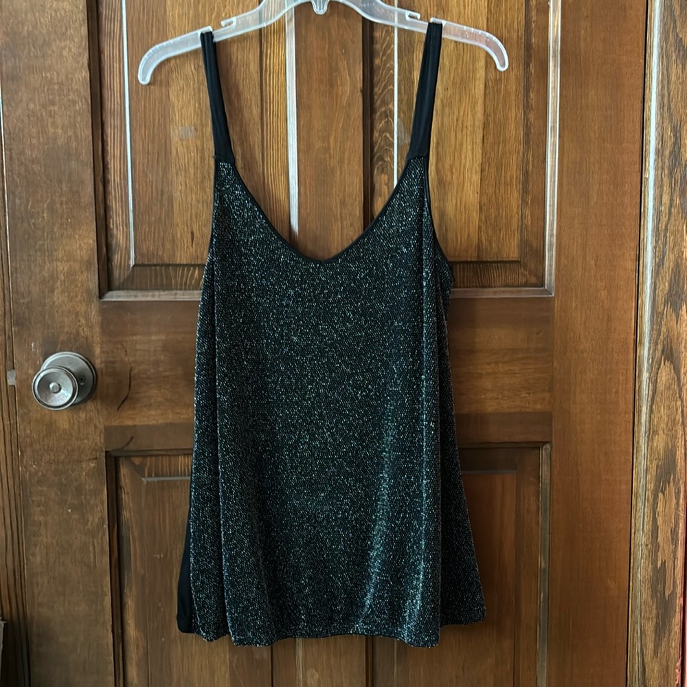 Deb Black Sparkled Tank Top Size 1X